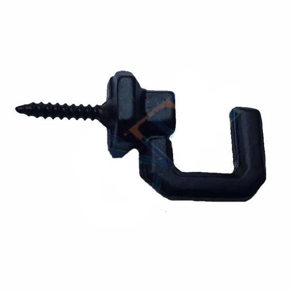 Vidalı Kanca, Askı Büyük - 15x23mm, Siyah - 100 Adet - Image 1