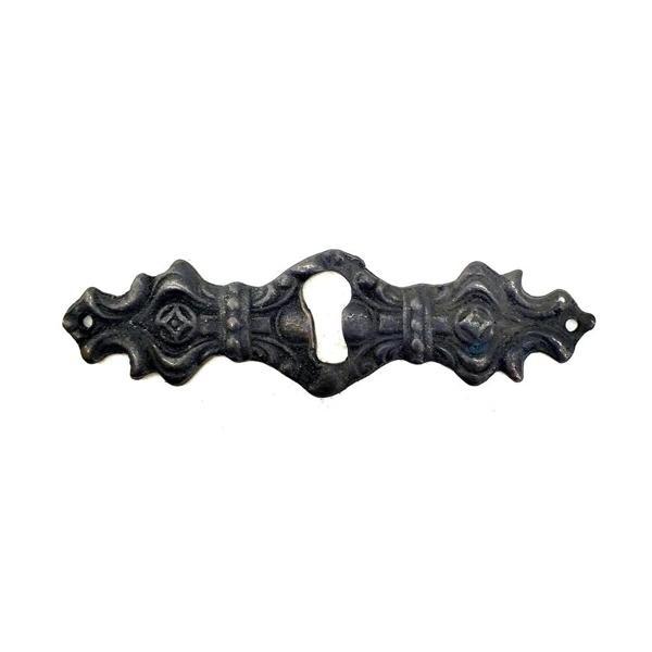 Antika Tarz Dekoratif Pirinç Anahtar Ağızlığı -  28x104mm, Oksit - Image 1
