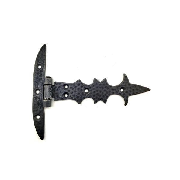 Antika Tarz Dekoratif Pirinç Kuyruklu Lale Menteşe - Dar Kasa, Oksit - Image 1