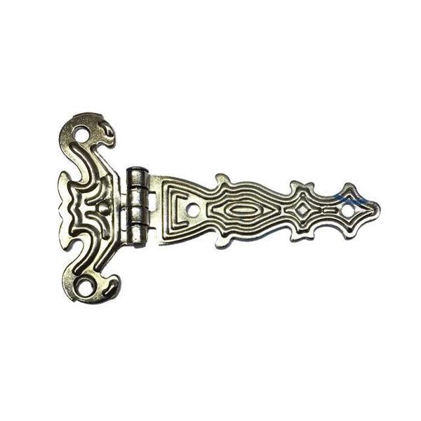 Dekoratif, Sac Tek Kuyruklu Menteşe - 40x68 mm, Küçük, Nikel, 100 Adet - Image 1