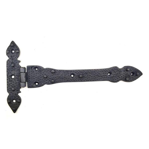 Antika Tarz Dekoratif Pirinç Kuyruklu Lale Menteşe - 147x193 mm, Oksit - Image 1