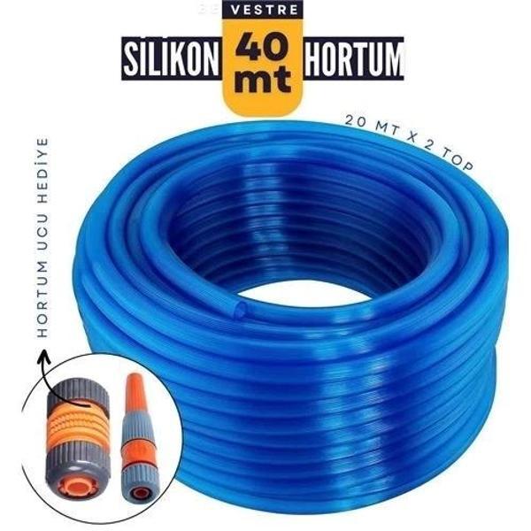 40 Metre Silikonlu Bahçe Hortumu Sulama Aparatı HEDİYELİ - Image 1
