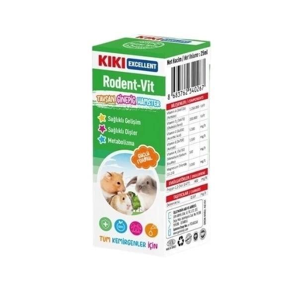 Kiki Excellent Rodent-Vit Sağlıklı Gelişim Destekleyici Kemirgenler için Multi Vitamin 25 Ml - Image 1