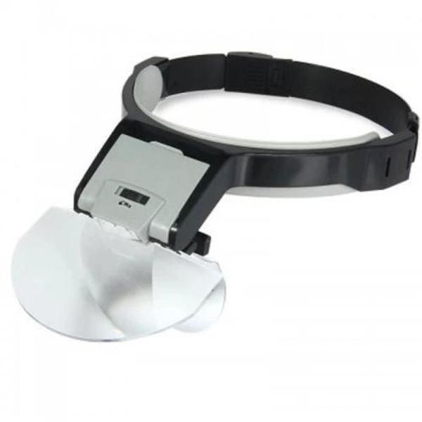Lens Takmalı 5 Lenslı , Led Lambalı Şapka Tip Büyüteç - Image 1