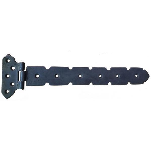 Antika Tarz Dekoratif Pirinç Kuyruklu Lama Menteşe - 103x380 mm, Oksit - Image 1