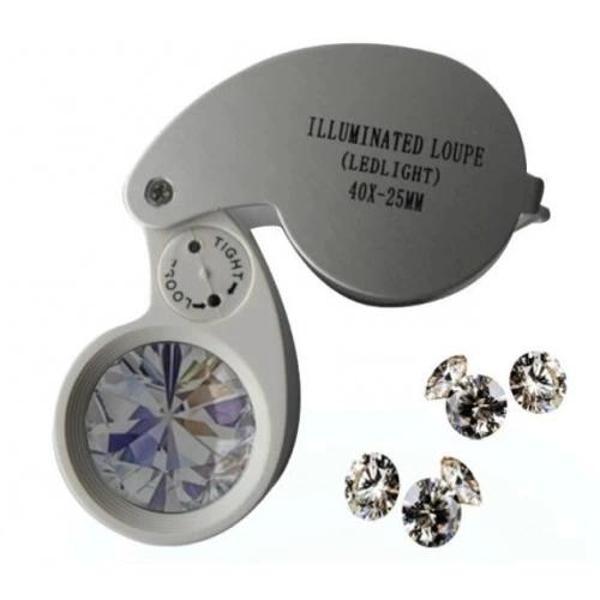 Mini 40x25mm Takı Büyüteç, Cep Büyüteç, Teftiş, Elmas Pullar, Madeni Kontrol Lup Mg21011 - Image 1
