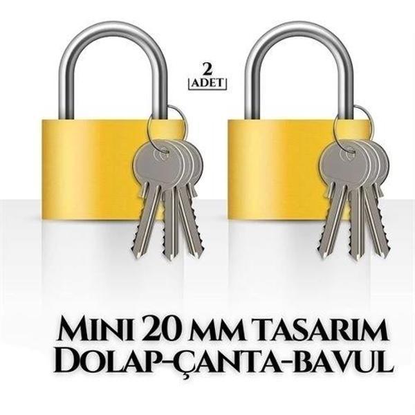 Mini 20mm Dolap Çanta Bavul Kilidi 2 ADET - Image 1