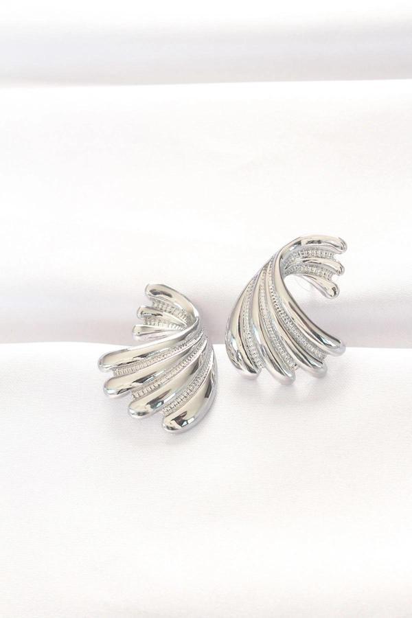 Pirinç Gümüş Renk Küpe - Image 1