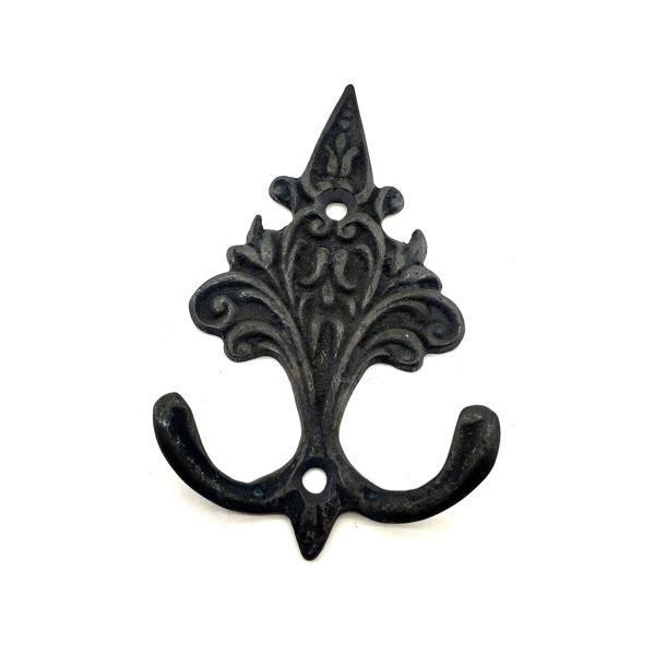 Antika Tarz Dekoratif Pirinç Çam Figürlü Askı - 98x57 Mm, Oksit - Image 1