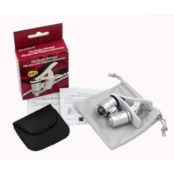 Evrensel Led Işıklı Mini Cep Mikroskobu, Tüm Kameralı Telefonlar Için No:9882w - Image 1