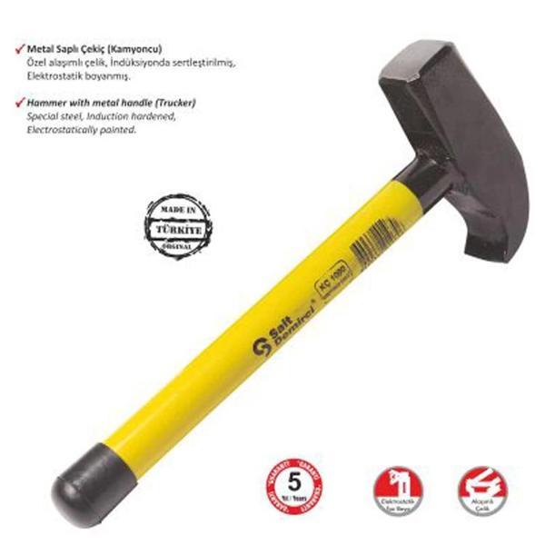 S.D. Kamyoncu Metal Saplı Çekiç 500 gr - Image 1