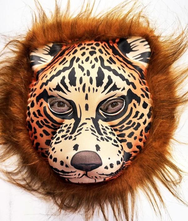 Kahverengi Saçlı Yeleli Aslan Maskesi Eva Mega Peluş 37 No - Image 1