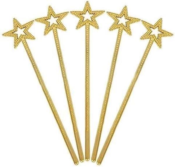 Altın Renk Yıldız Peri Asası Peri Değneği 34 Cm 1 Adet - Image 1