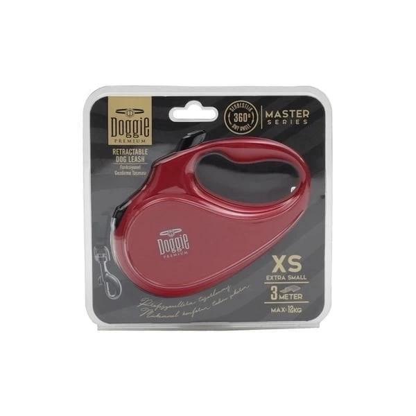 Doggie Master Otomatik Köpek Uzatma Tasması Xsmall Kırmızı 12 Kg 3 Mt - Image 1