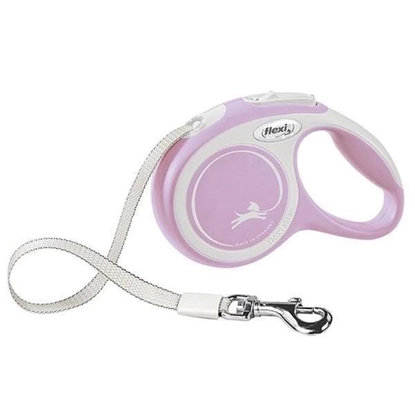 Flexi New Comfort Şerit Otomatik Köpek Gezdirme Tasması Small Rose 5 Mt - Image 1