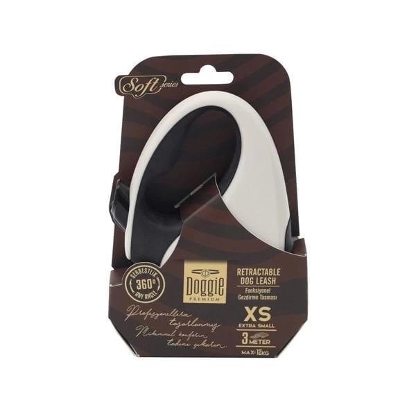 Doggie Soft Otomatik Köpek Uzatma Tasması Xsmall Beyaz 12 Kg 3 Mt - Image 1