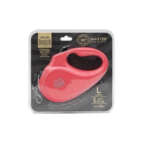 Doggie Master Otomatik Köpek Uzatma Tasması Large Pembe 50 Kg 5 Mt - Image 1