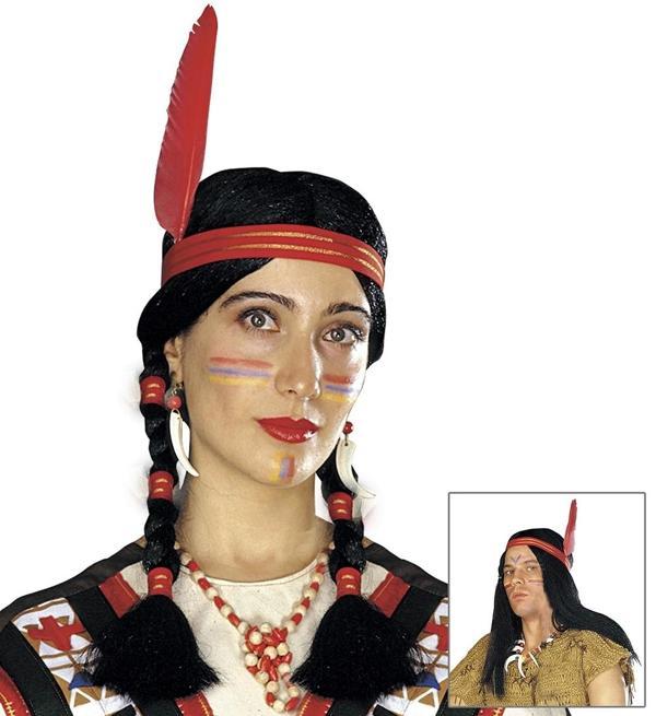 Tüylü Örgülü Hint Peruğu Kızılderili Peruğu - Image 1