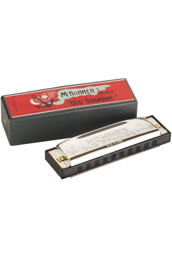 Hohner Old Standby 10 Delik Metal Gövde Kutulu Mızıka Harmonika - Image 1