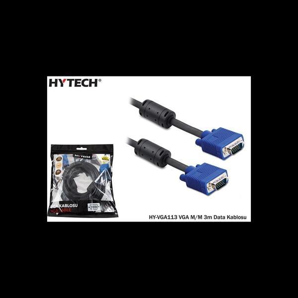 Hytech Hy-vga113, 15pin, İki Ucu Erkek, 3mt, Vga Kablosu - Image 1
