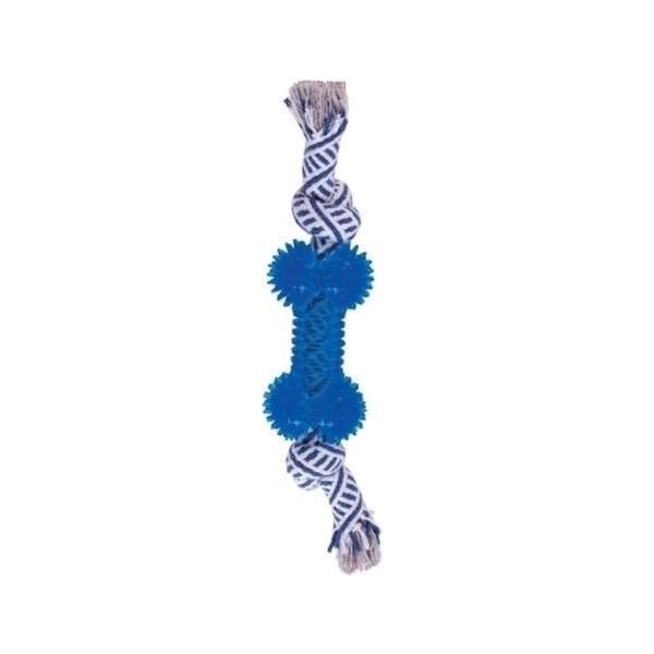 Eastland İpli Tpr Dikenli Kemik Köpek Çiğneme Oyuncağı 30 Cm - Image 1