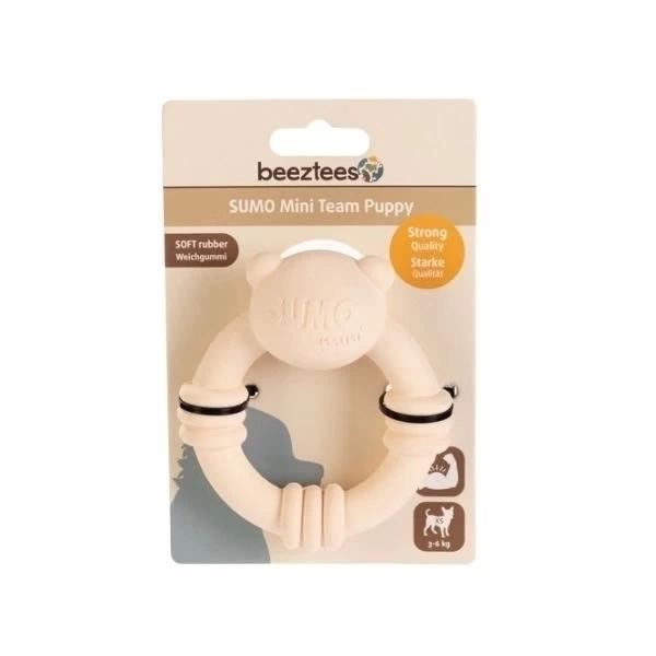 Beeztees Sumo Mini Dental Halka Şeklinde Kauçuk Köpek Oyuncağı Xsmall Krem 10 Cm - Image 1