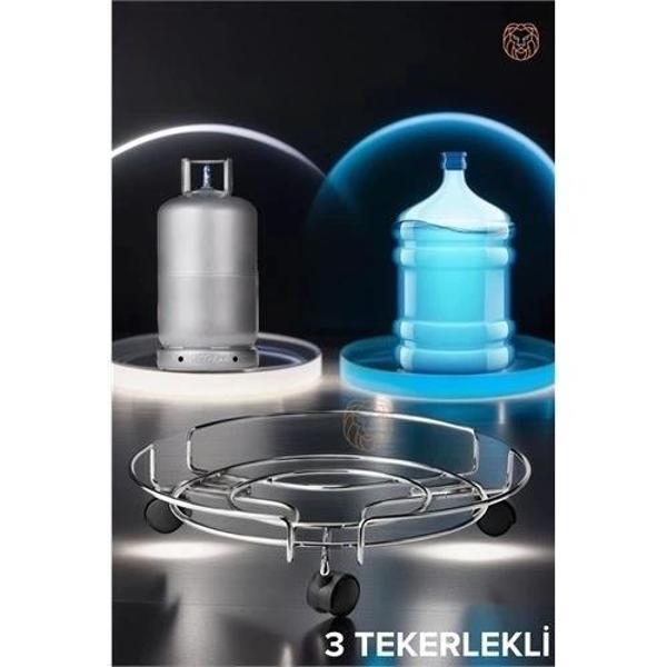 Tekerlekli Alüminyum Tüp ve Damacana Altlığı - Image 1
