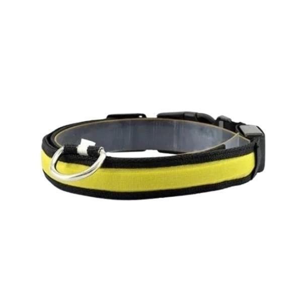 Petzz Işıklı Ayarlanabilir Flaşörlü Kedi ve Köpek Boyun Tasması Sarı 45-52 Cm / 2.5 Cm - Image 1