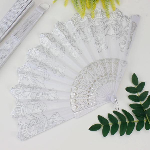 Plastik Kumaş Yelpaze 12'li Beyaz - Image 1