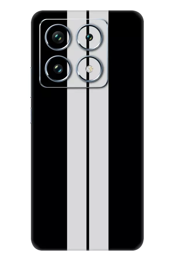 Papscover Xiaomi 14T Pro Kaplama Siyah Çift Beyaz Şerit - Image 1