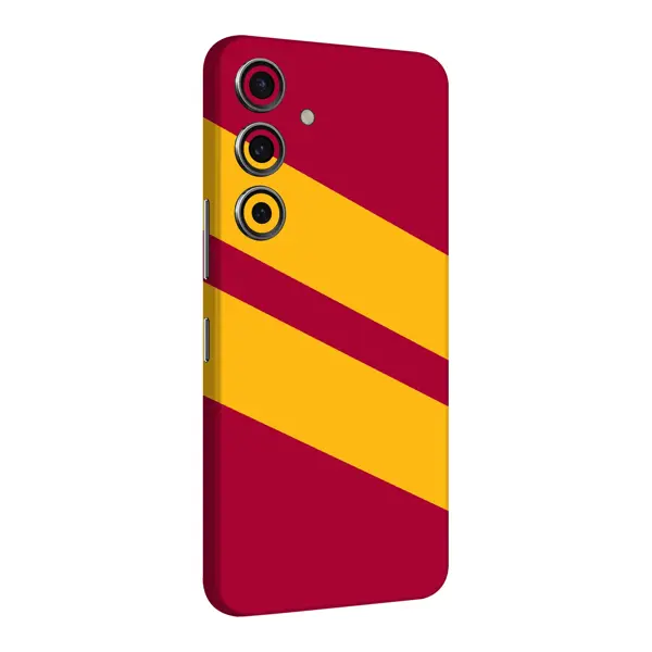 Papscover Samsung A24 Kaplama Sarı Kırmızı Şerit - Image 1