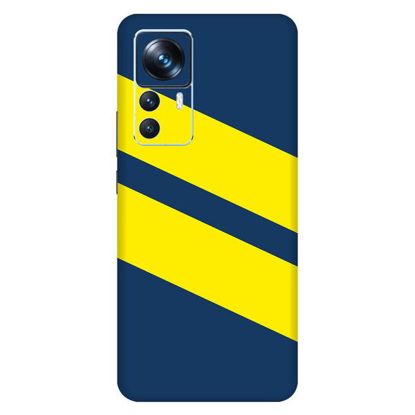 Papscover Xiaomi 12 Kaplama Sarı Lacivert Şerit - Image 1