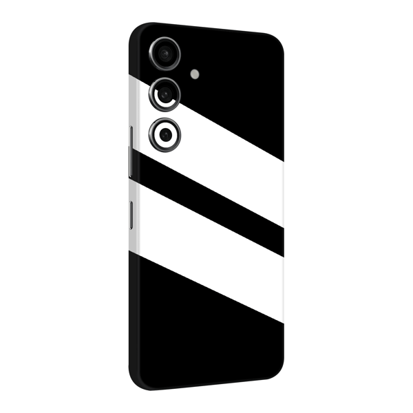 Papscover Samsung A54 Kaplama Siyah Beyaz Şerit - Image 1