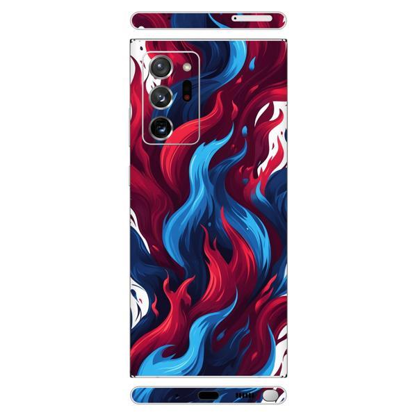 Papscover Samsung Note 20 Ultra Kaplama Bordo Mavi Ateş - Image 1
