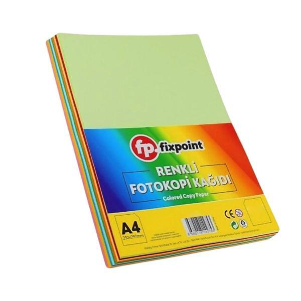 50 Adet Renkli A4 Fotokopi Kağıdı 10 Renk - Image 1