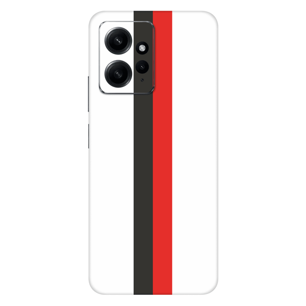 Papscover Redmi Note 12 Kaplama Siyah Beyaz Kırmızı - Image 1