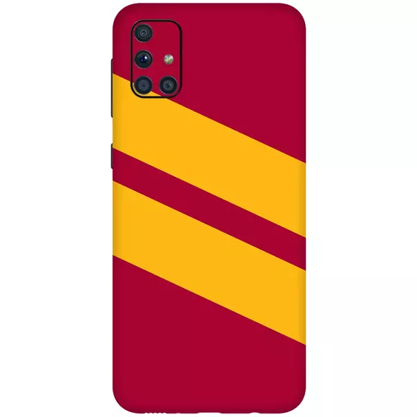 Papscover Samsung M51 Kaplama Sarı Kırmızı Şerit - Image 1