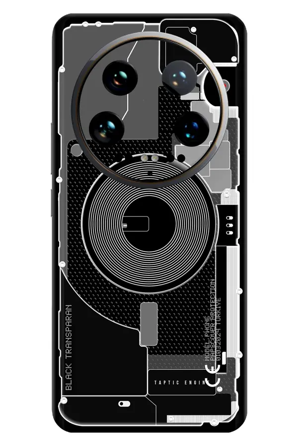 Papscover Xiaomi 14 Ultra Kaplama Siyah Transparan - Image 1
