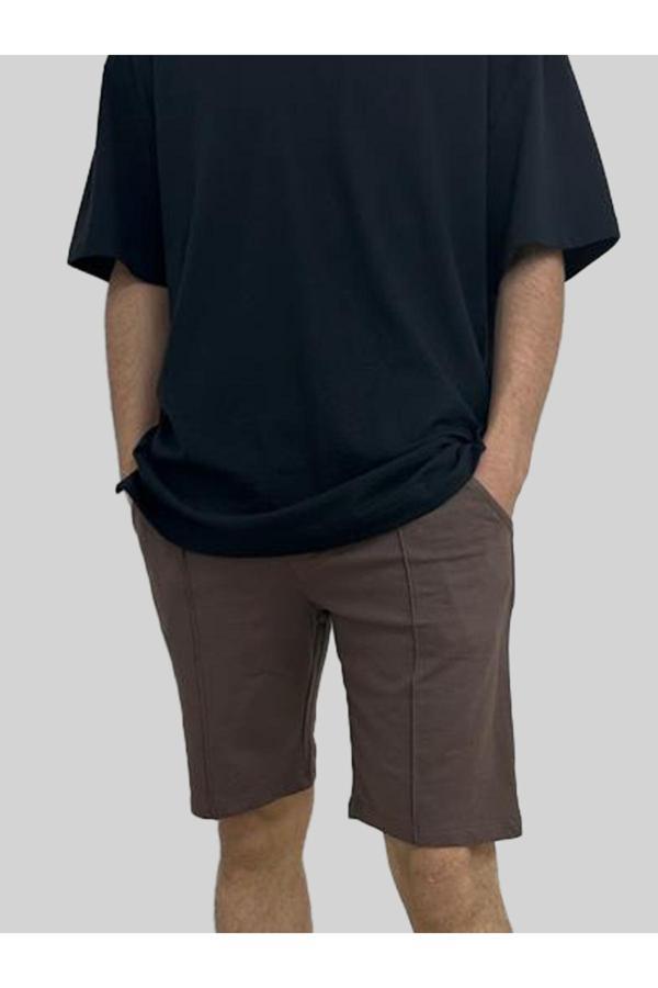 Man Of Man Nervür Dikişli 2 İplik %100 Pamuk Şort - Image 1