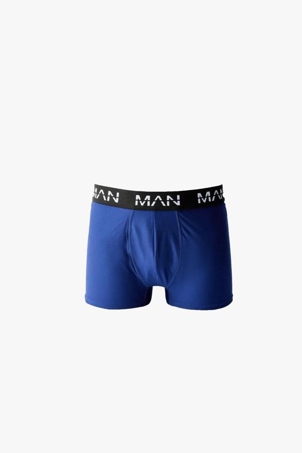 Ntb Nature The Brand Man Of Man Erkek Mavi Boxer Pamuklu Esnek Rahat Boxer, Spor Boxer - Image 1
