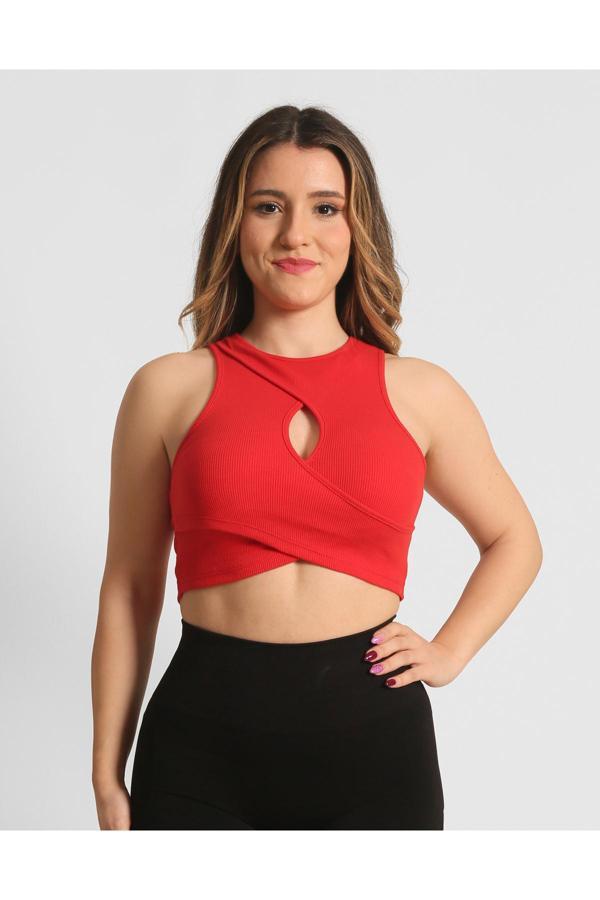 Ntb Nature The Brand Ntb Cleavage Rip Top Red - Image 1