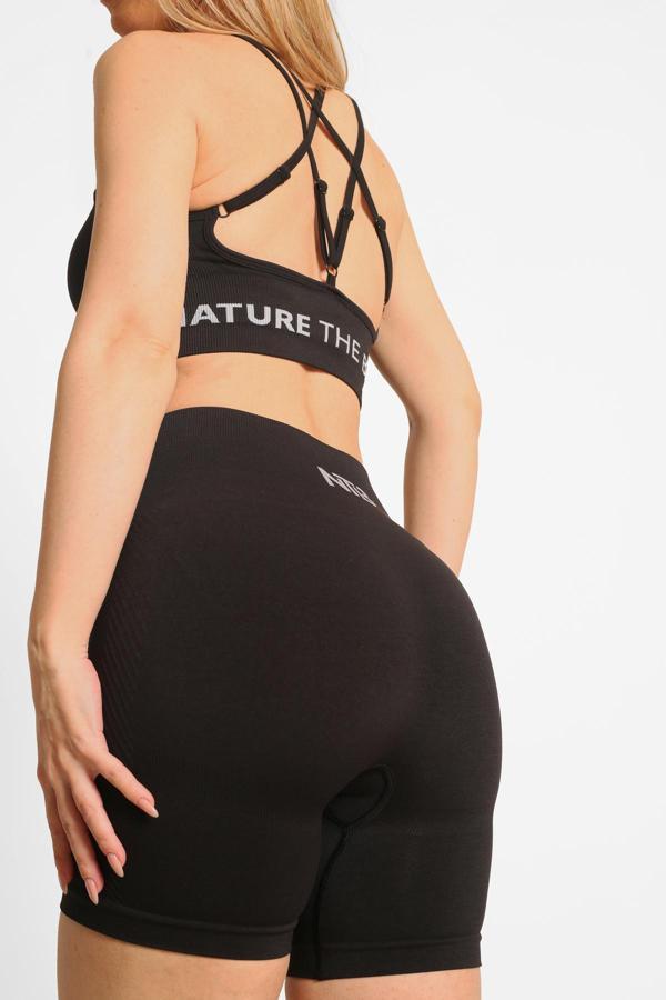 Ntb Nature The Brand Ntb Toparlayıcı Terletmez Esnek Kumaş Push-Up Büzgüsüz Kısa Tayt Black Color - Image 1