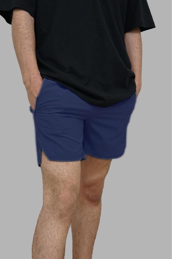 Man Of Man Lacivert Unisex Fitness Ve Gym Şortu - Image 1