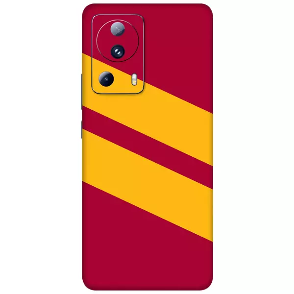 Papscover Xiaomi 13 Lite Kaplama Sarı Kırmızı Şerit - Image 1