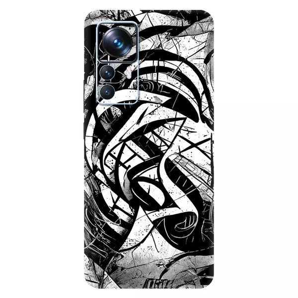 Papscover Xiaomi 12T / 12T Pro Kaplama Monochrome Grafiti - Image 1