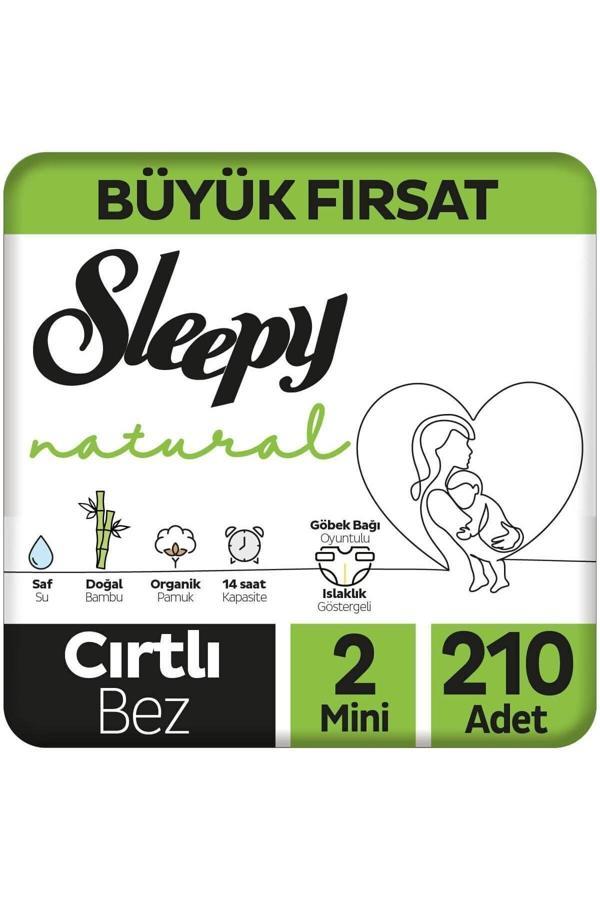 Sleepy Natural 2 Numara Mini 210'lu Bebek Bezi - Image 1