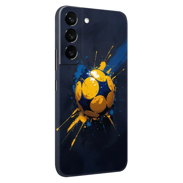 Papscover Samsung S22 Kaplama Sarı Lacivert Top - Image 1