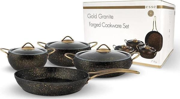 Esse GRANİTE GOLD 7 PARÇA TAVA TENCERE SET - Image 1
