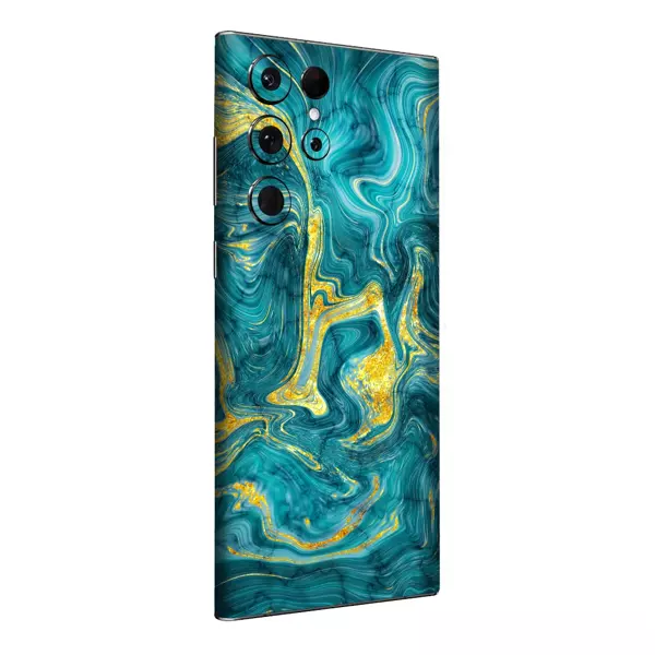 Papscover Samsung S22 Ultra Kaplama Mistik Turkuaz Dalga - Image 1
