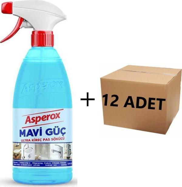Asperox Mavi Güç Ultra Kireç Ve Pas Sökücü 12 Adet X1000 ml  - Image 1